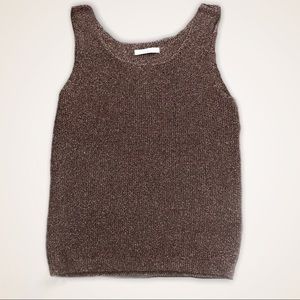 Brown Sparkle Tank Top
